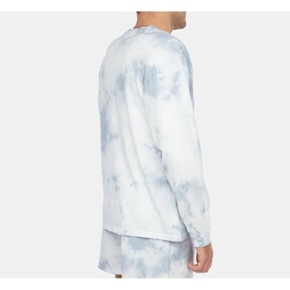 Lacausa Lolo Henley Medium Weight Organic Cotton Jersey Unisex Fit Blue L - Picture 4 of 8